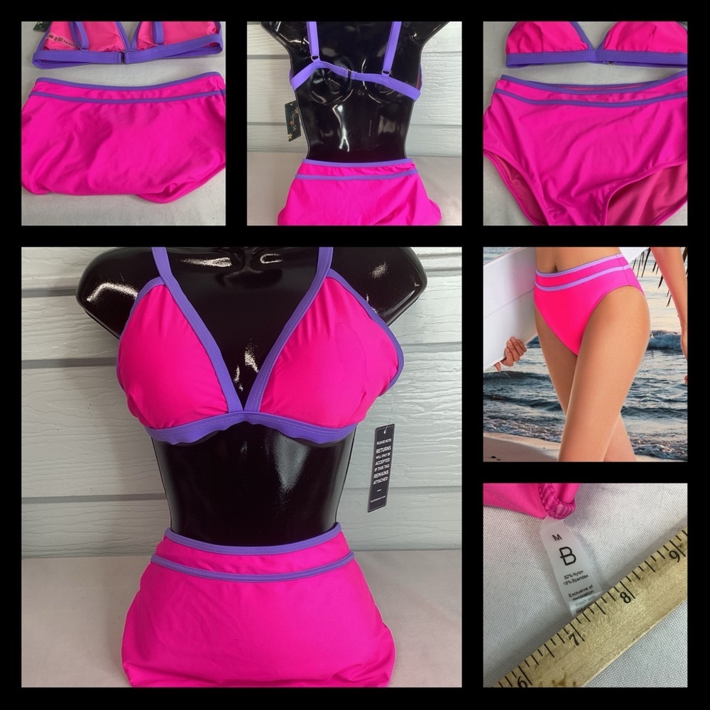 Pink and Purple Bikini Set - Picture 4 of 5